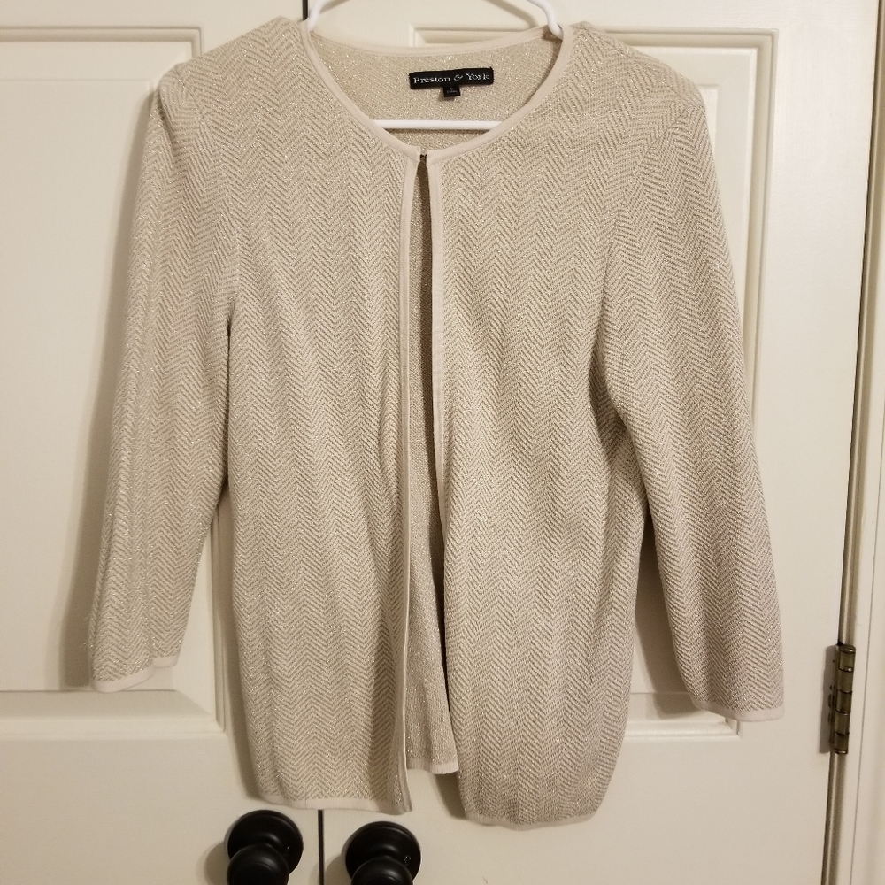 Gold and tan cardigan
